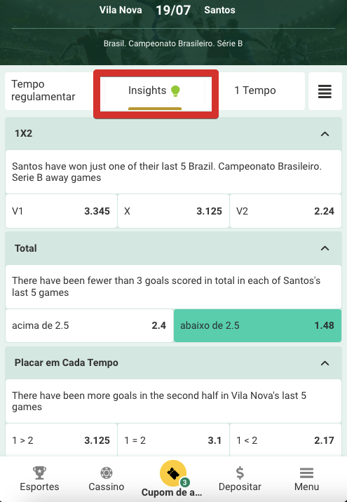 Experimenta a nova ferramenta Insights da Betwinner Brasil