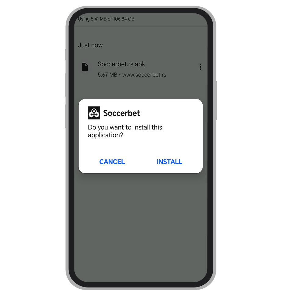 Instalacija Socсerbet aplikacije