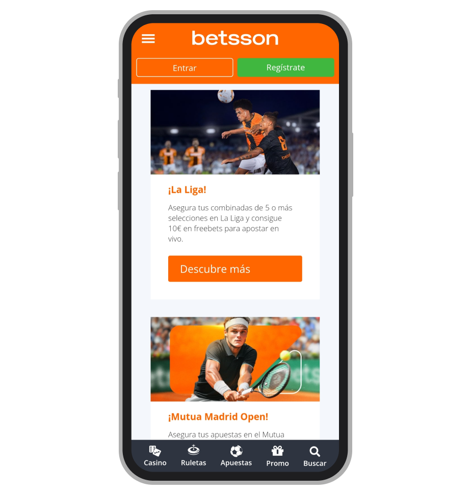 Sección de promociones deportivas