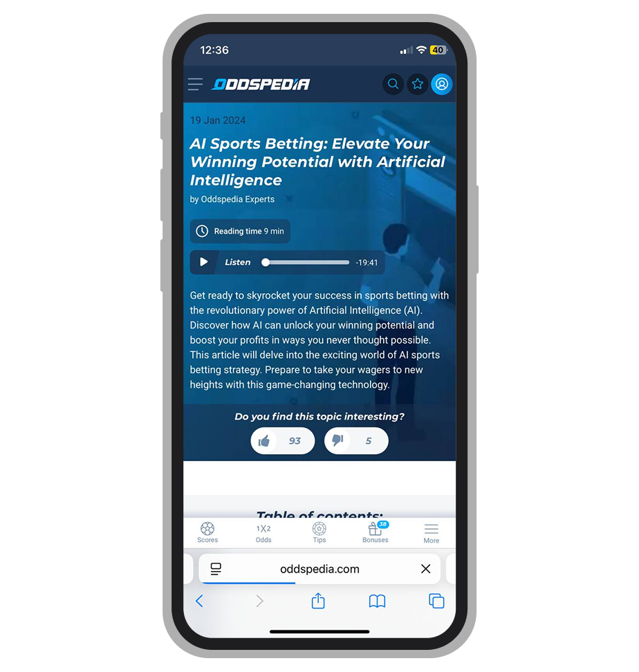 Главная Oddspedia