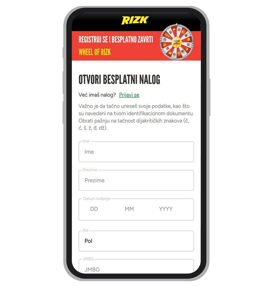Rizk kazino registracija