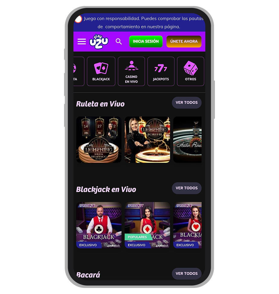 PlayUZU Casino en vivo