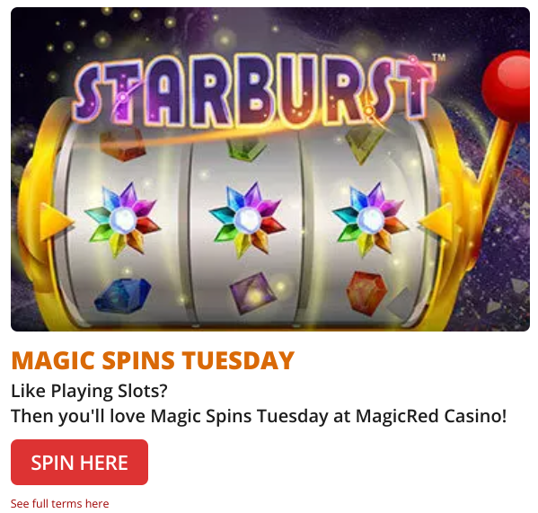 Magic Spins Tuesday at Magic Red Casino