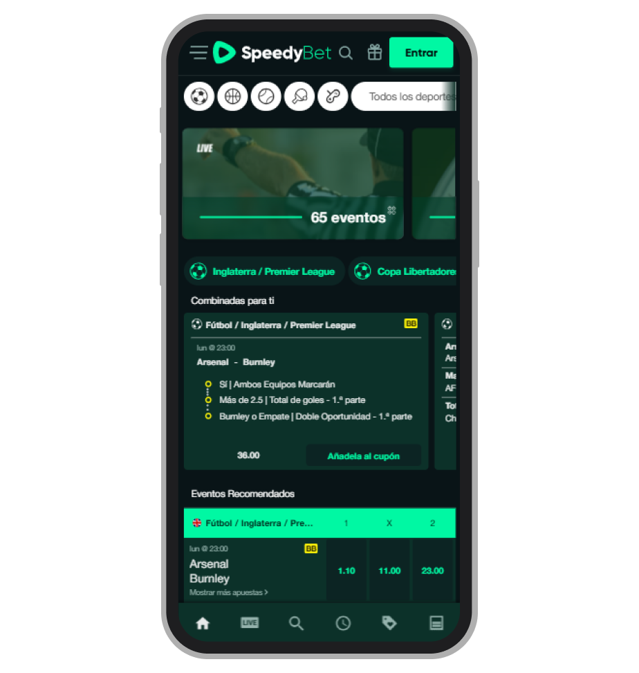 Apuestas deportivas en SpeedyBet