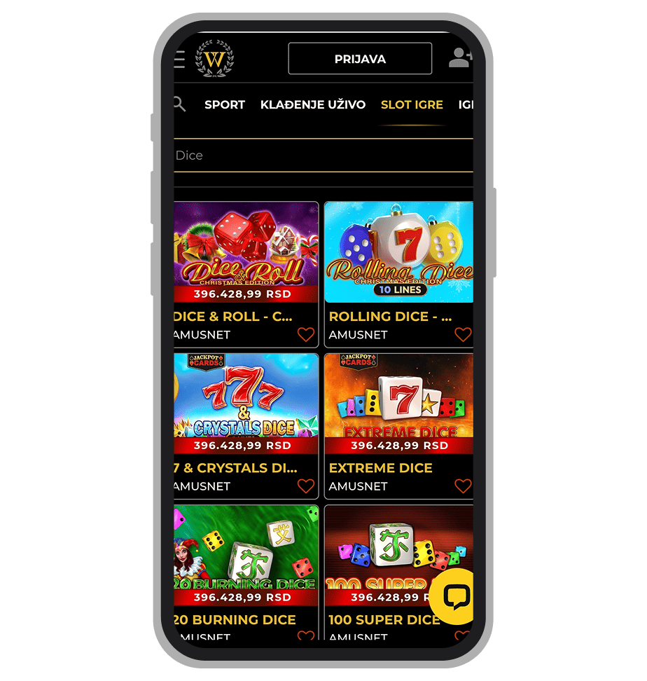 Kockice i slotovi sa temom kockica na Winnerbet