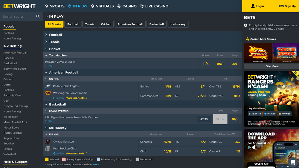 In-Play Section