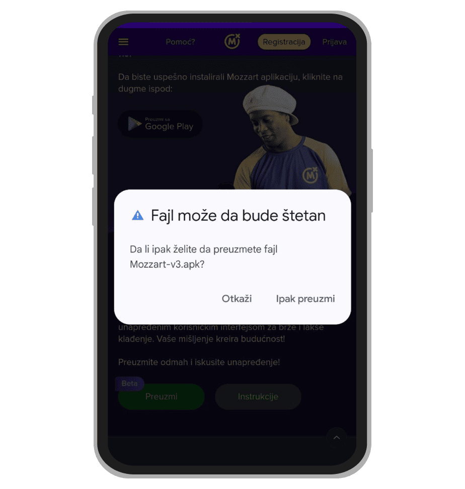 Mozzart apk download