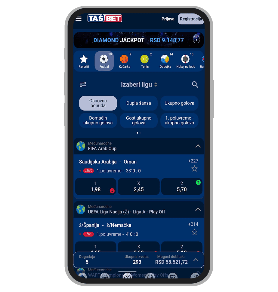 Taš Bet glavna stranica