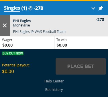 eagles money line