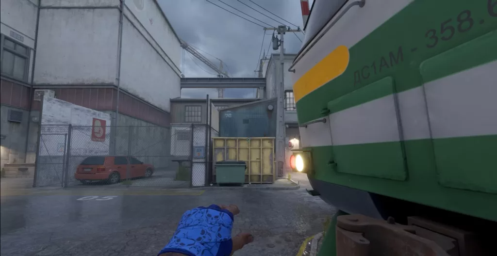 Дым на позицию между А-мейном и красным вагоном за атаку