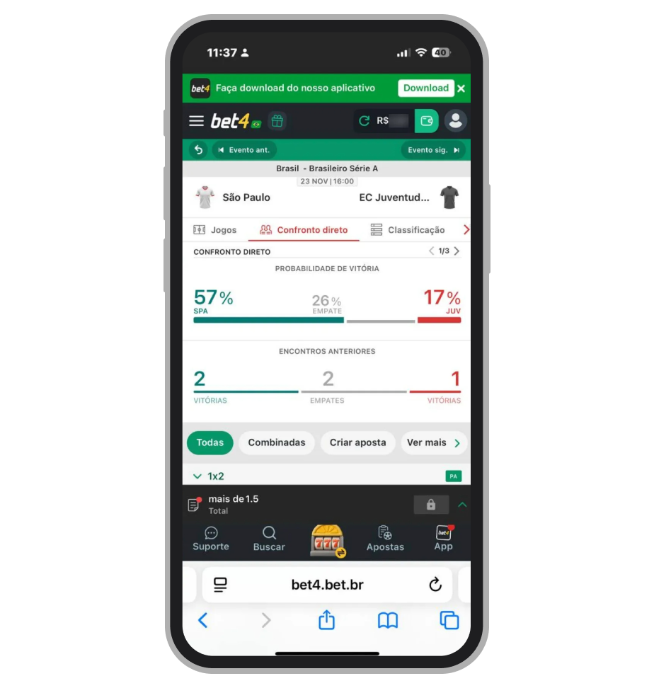 Estátisticas do evento