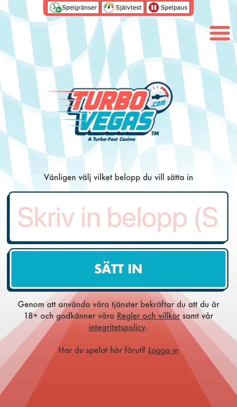 TurboVegas mobil (insättningar)