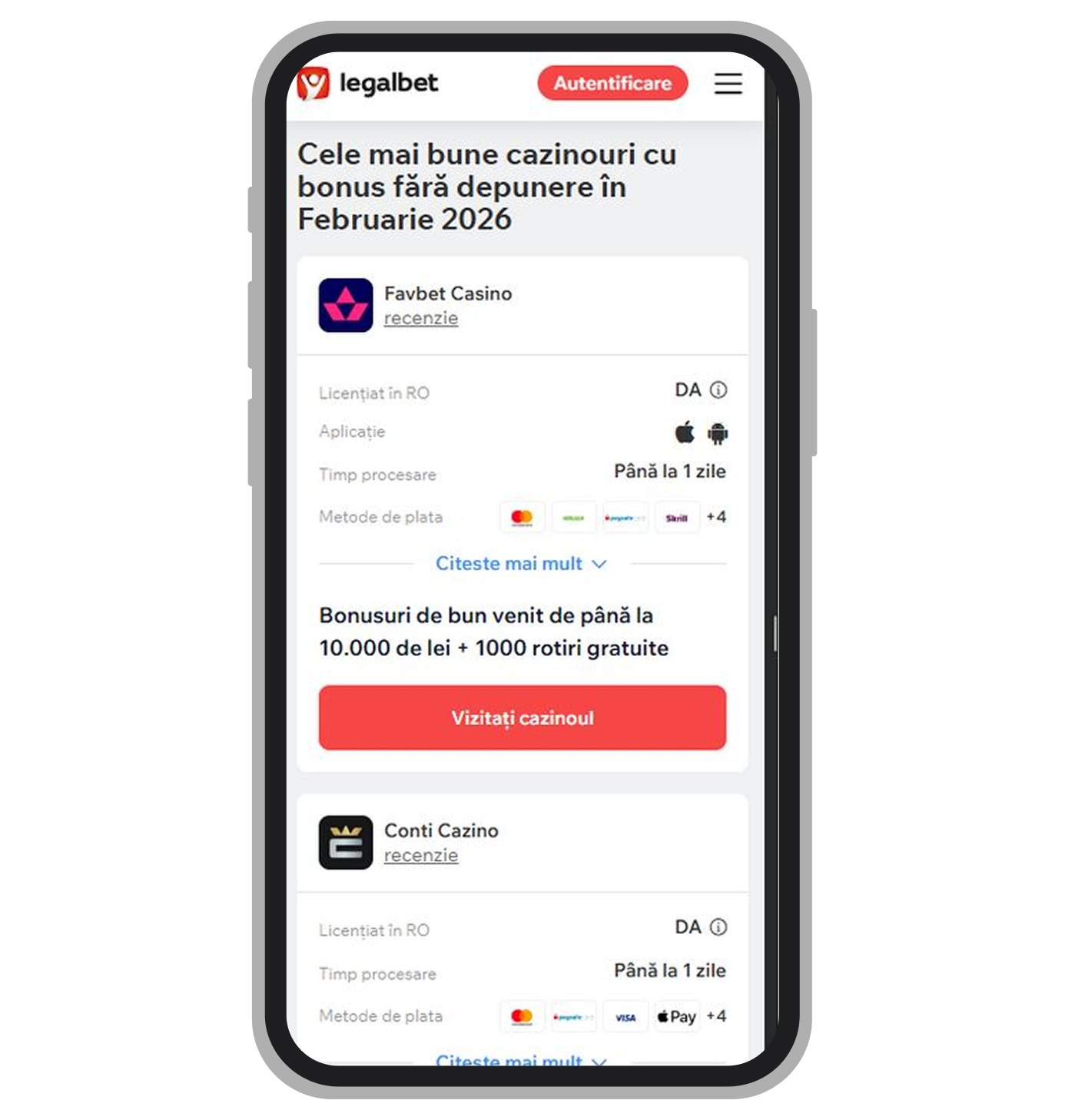 Lista bonusurilor fără depunere pe Legalbet