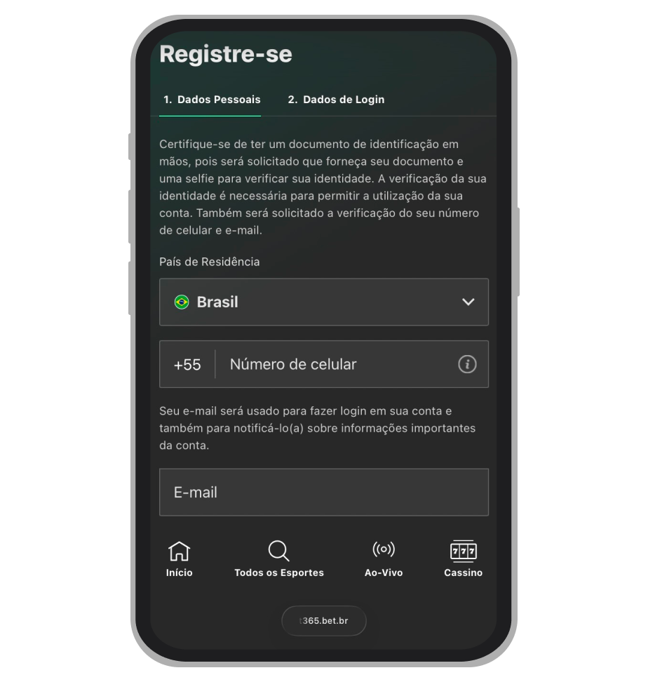 Formulário de cadastro