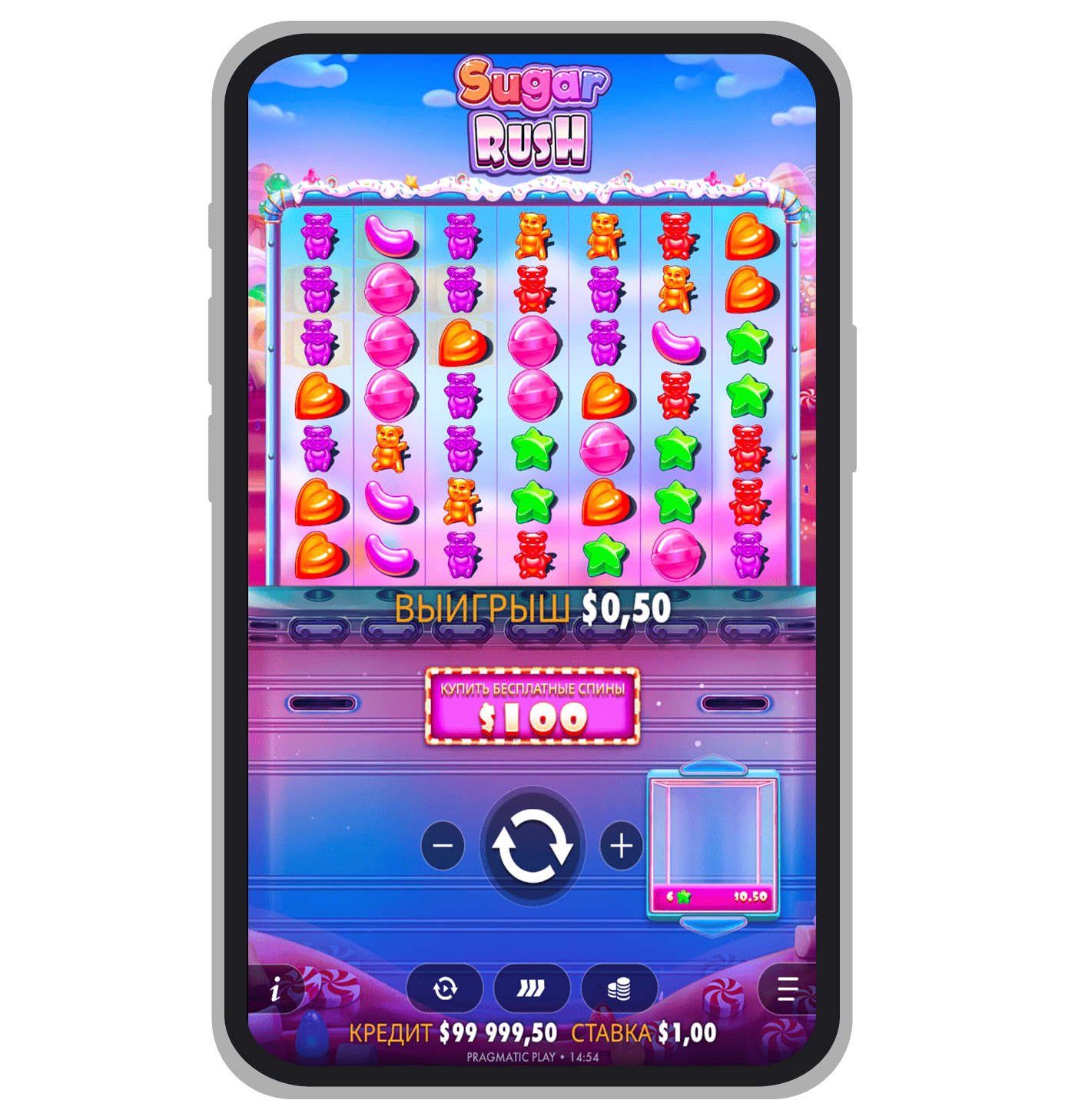 Основной режим Sugar Rush 