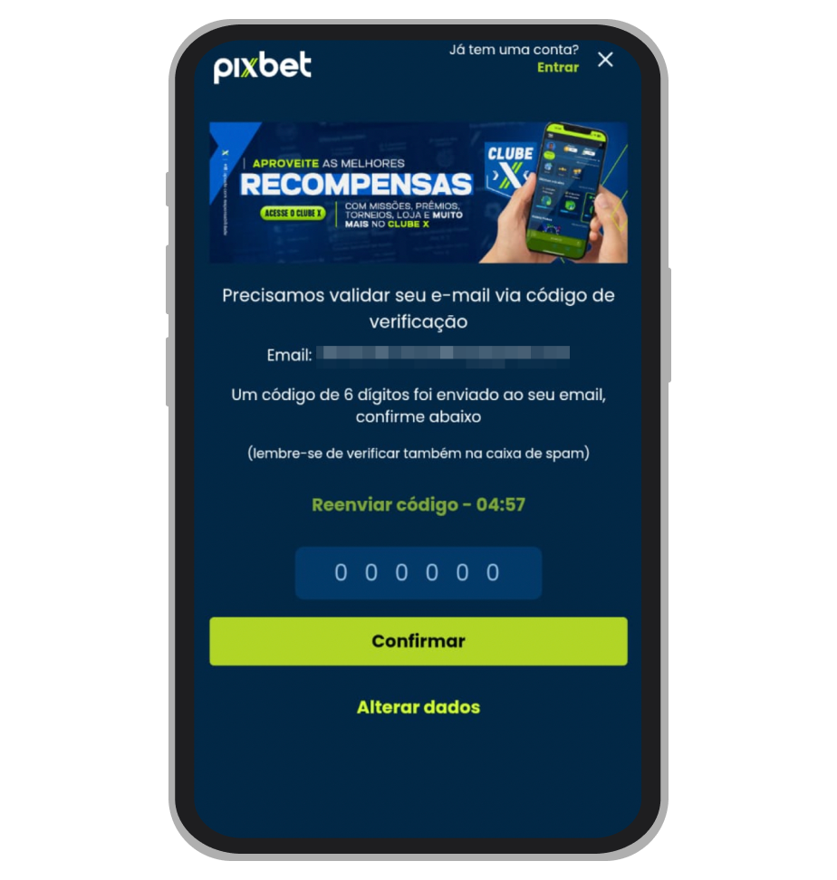 Insirra o código