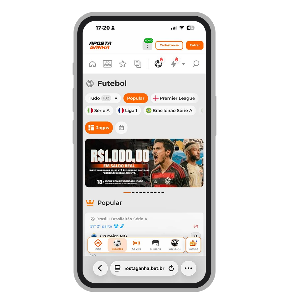 Aposta Ganha é a melhor casa de 3 reais para apostar em eSports