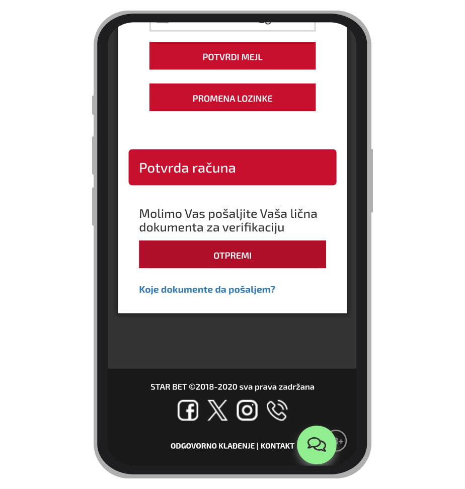 Otpremanje dokumenata za verifikaciju