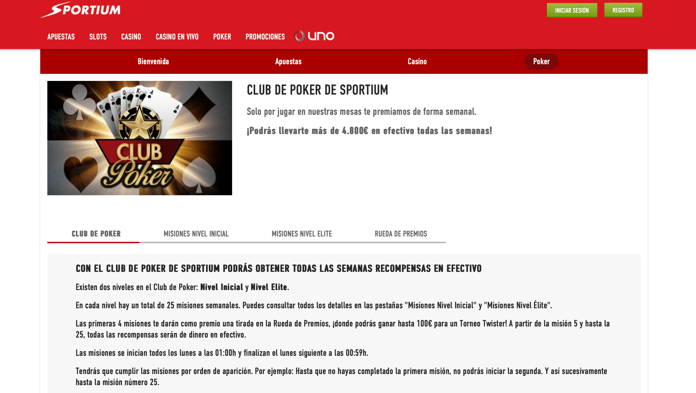 Club de poker de Sportium