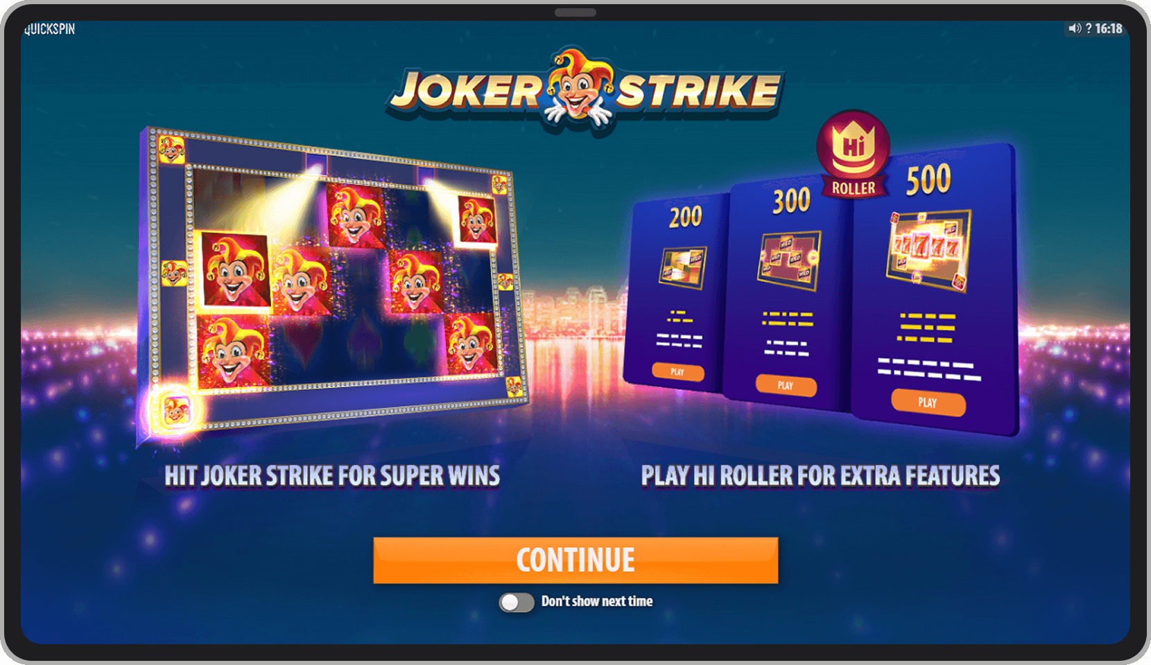 Intro Screen
