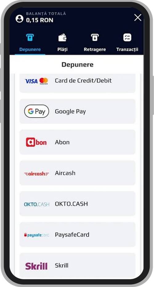 Opțiuni de depunere Netbet Casino