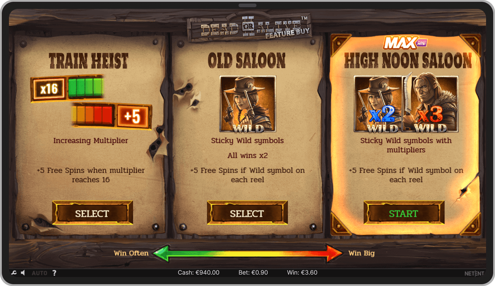 Selectarea unui mod de bonus