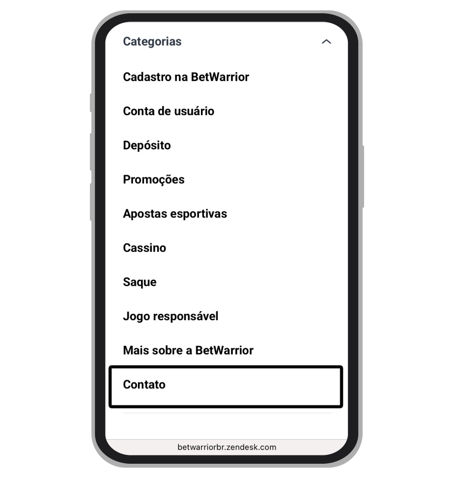 Selecione "Contato".