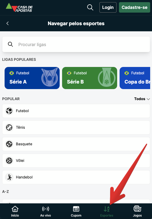 Escolhe um esporte Casadeapostas