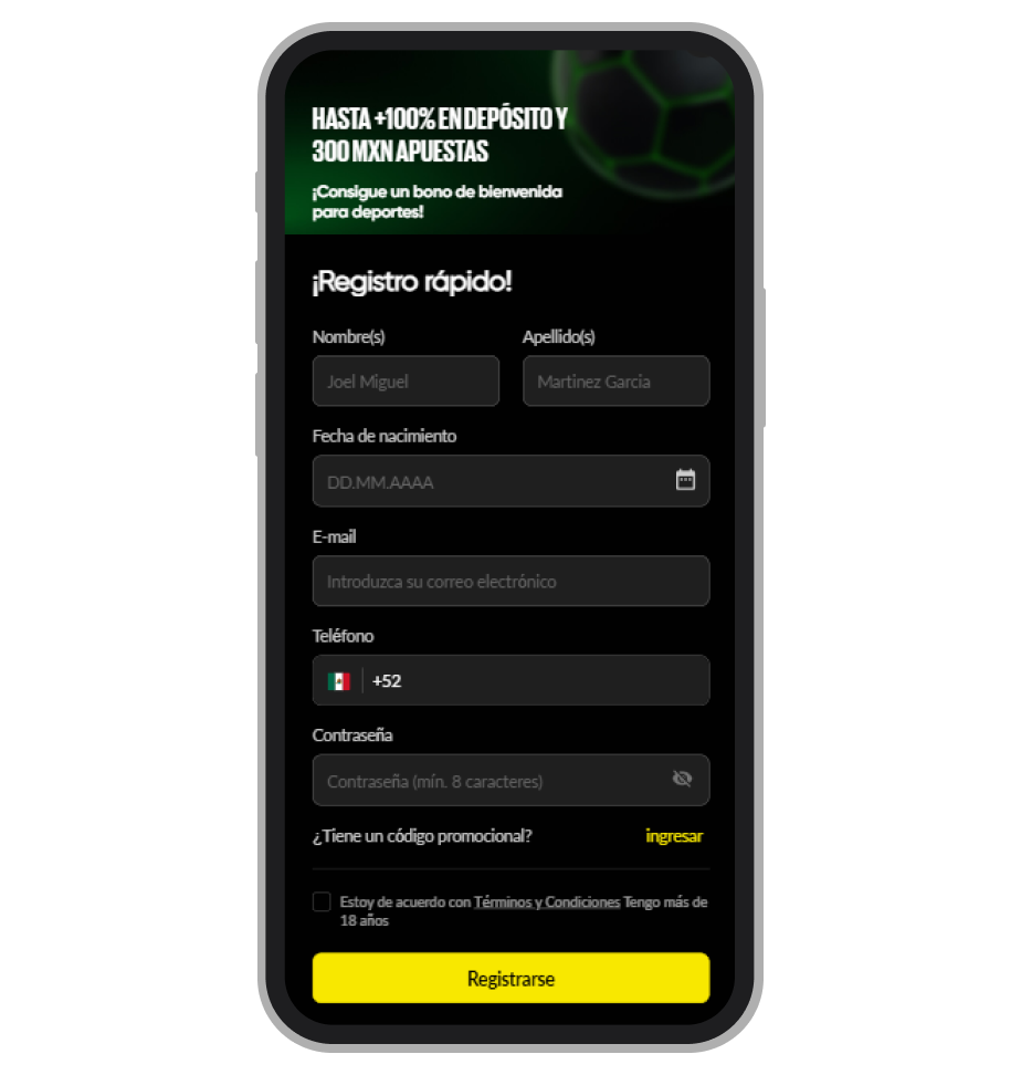 Formulario de registro