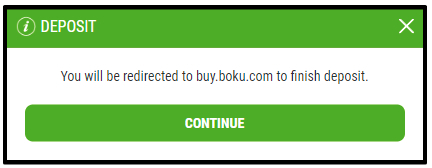 Using Boku to deposit at Boylesports, Use Boku to Deposit, Step 2