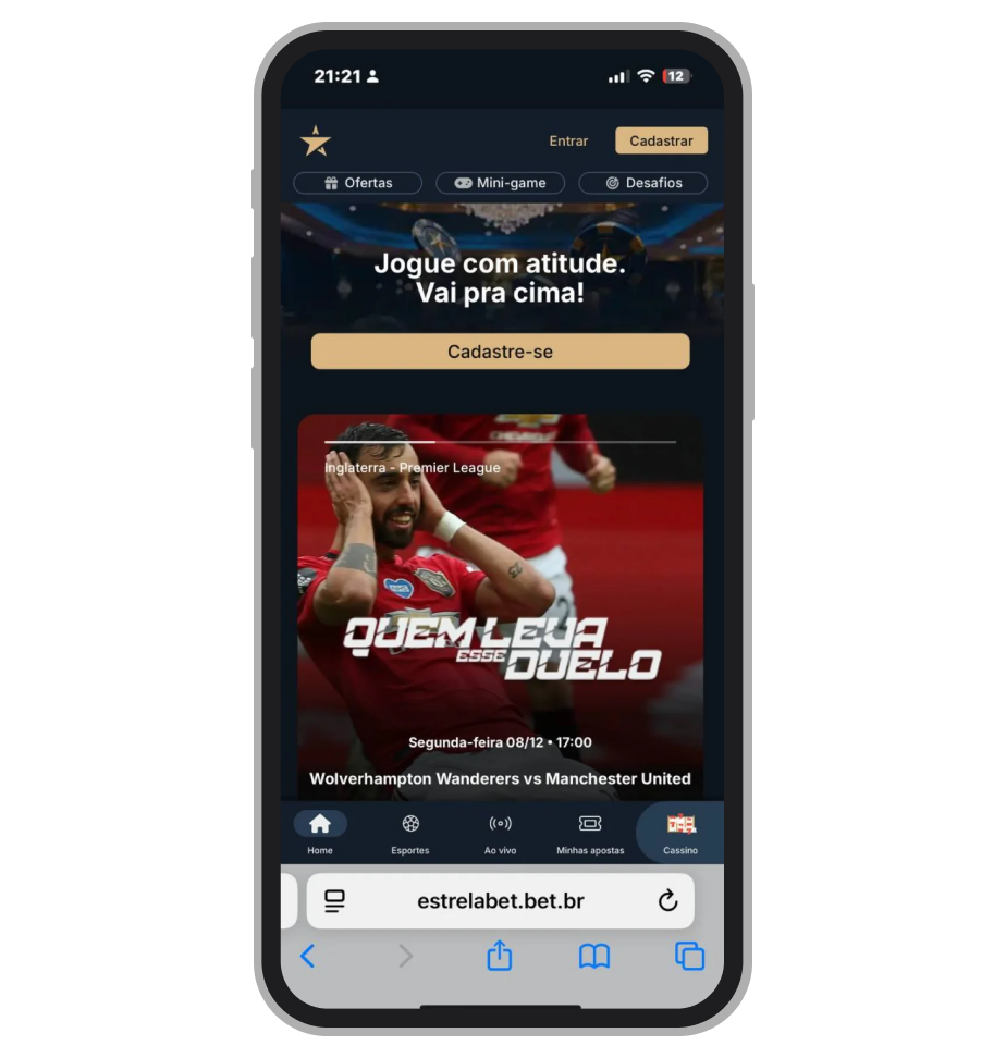 EstrelaBet página inicial do site