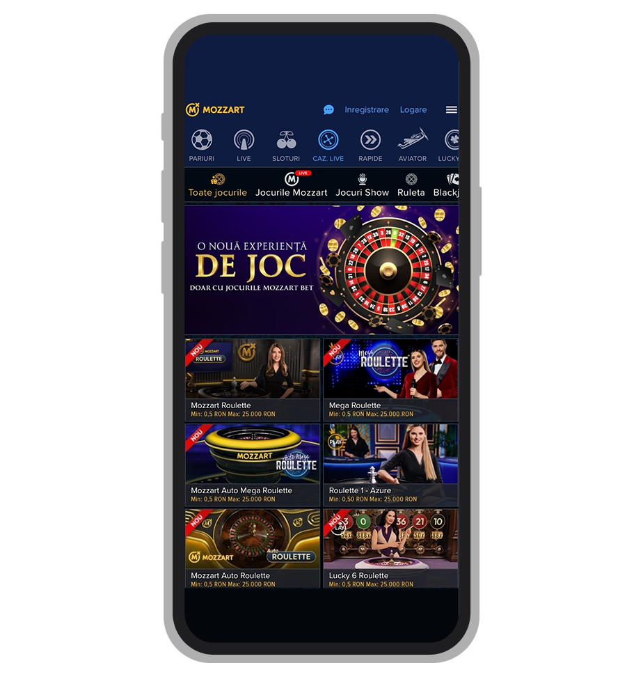 Cazinou live Mozzart Casino