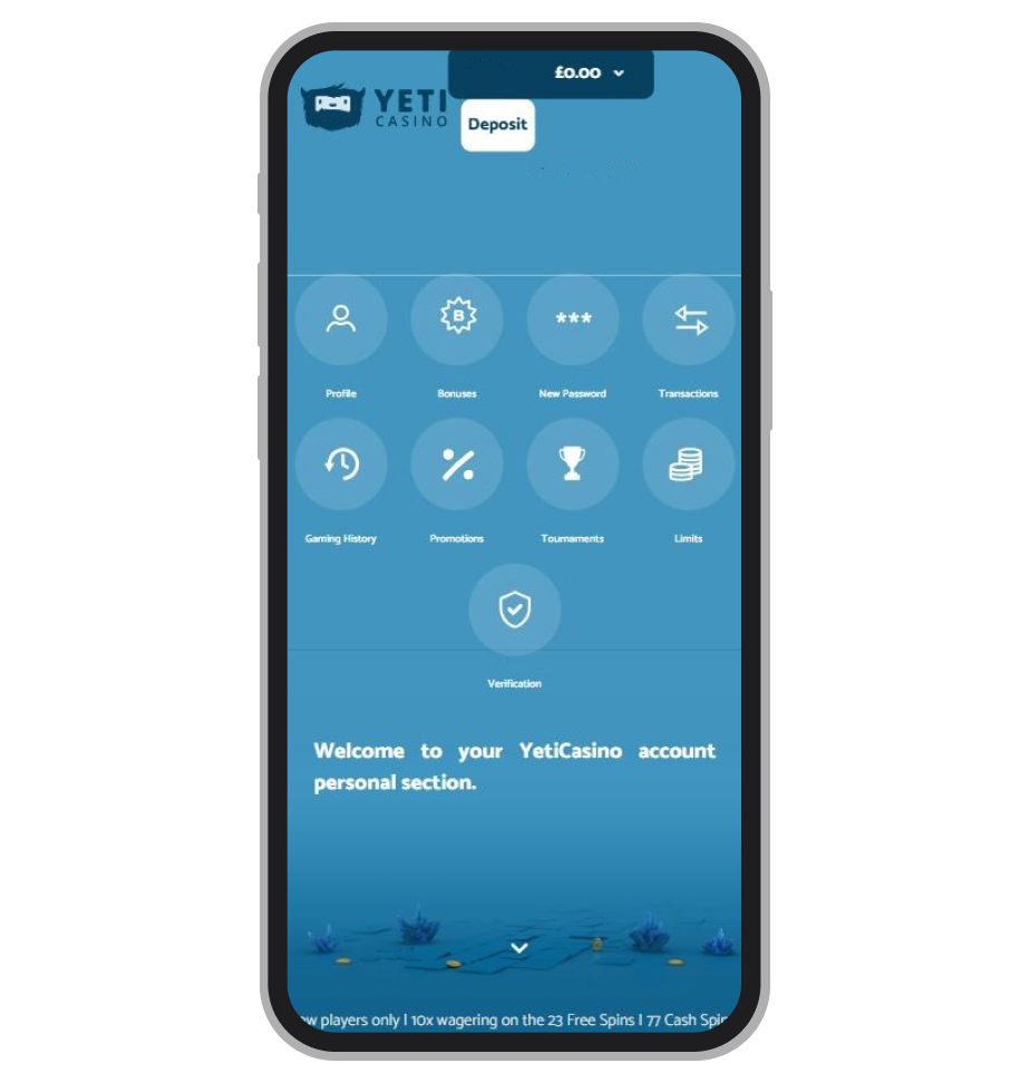 Personal profile at Yeti