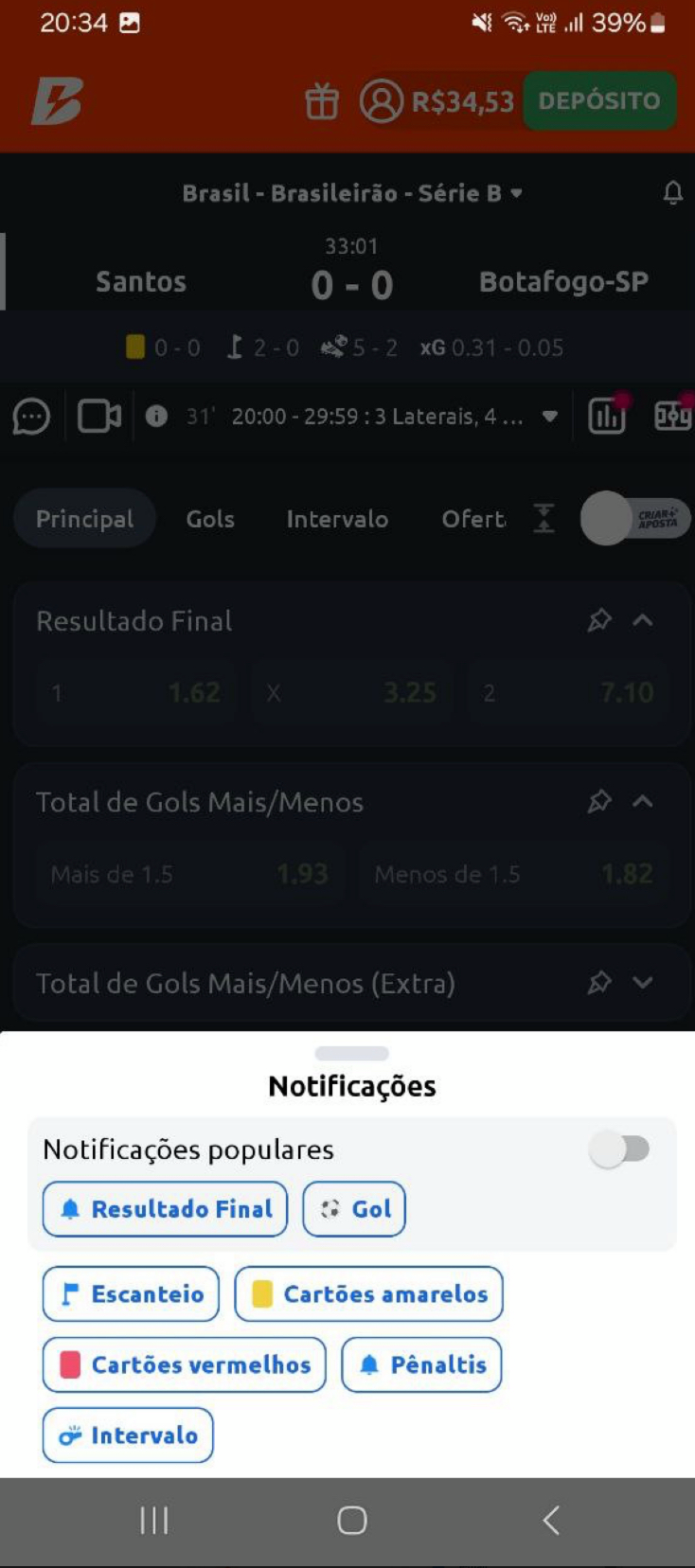 Notificações disponíveis na Betano faz dele um dos melhores apps para futebol