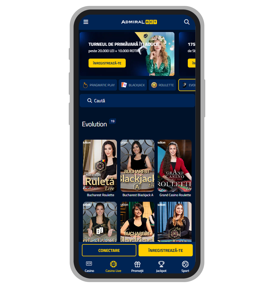 Cazinou live Evolution