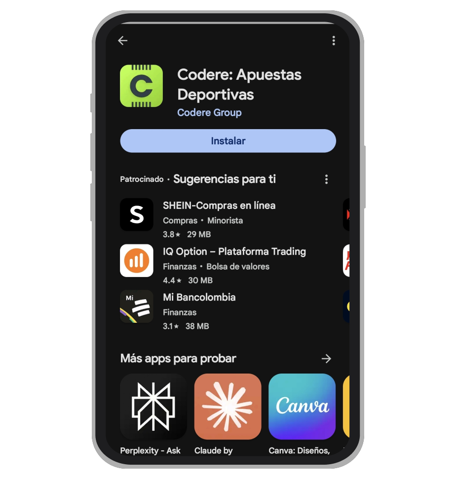 Descargar Codere en Android