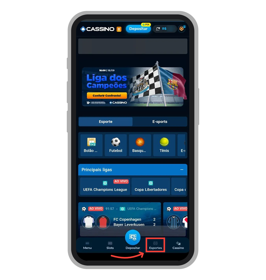 Acesse a seção de Esportes