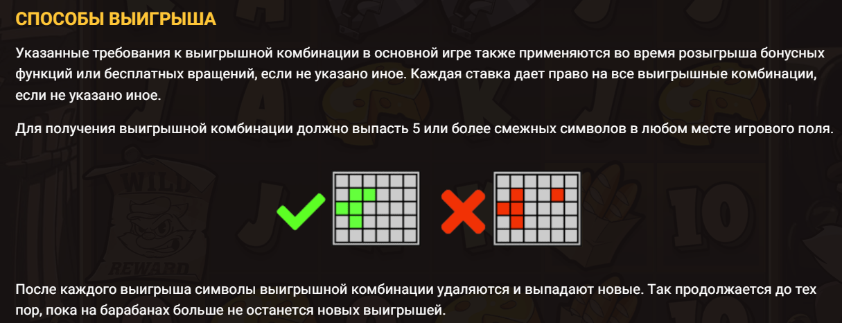 Скриншот с правилами