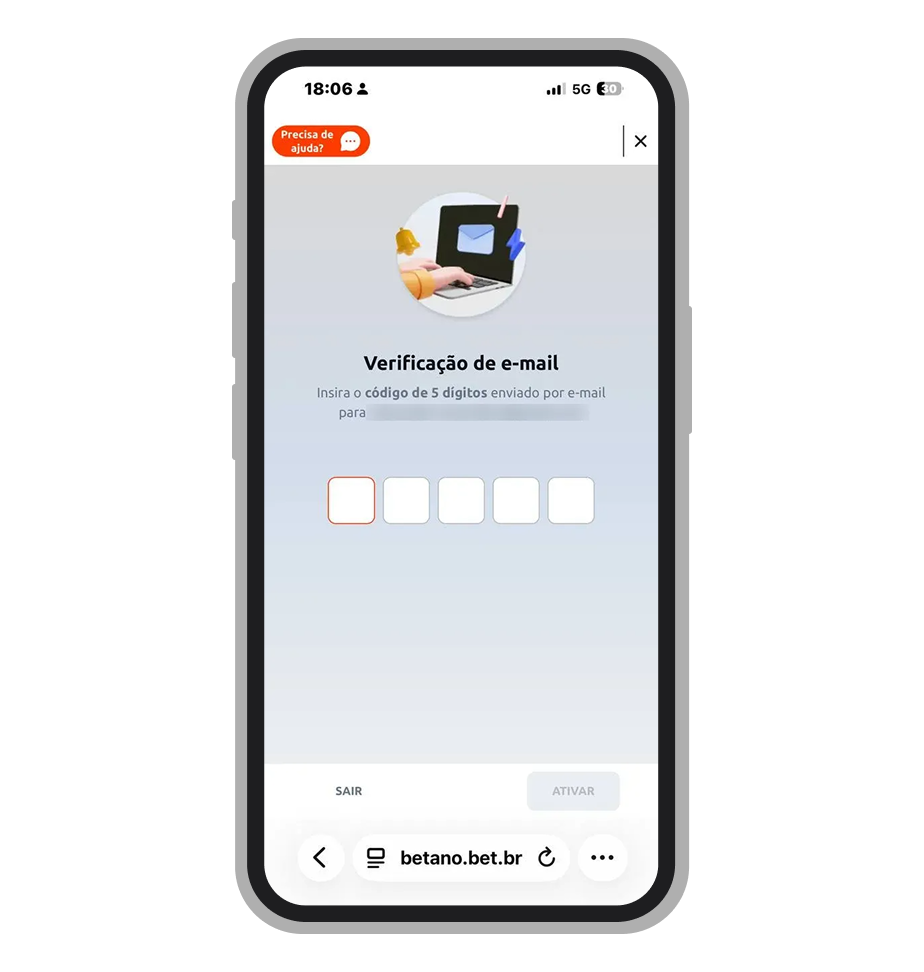 Verifique o seu e-mail