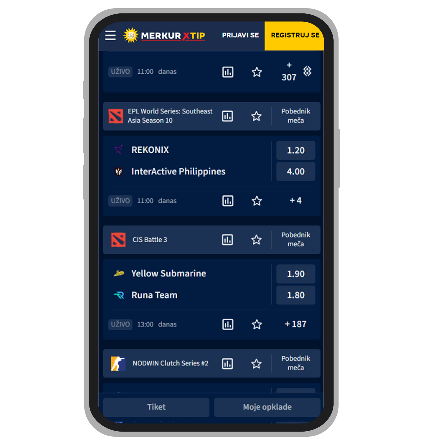 MerkurXtip Esport ponuda
