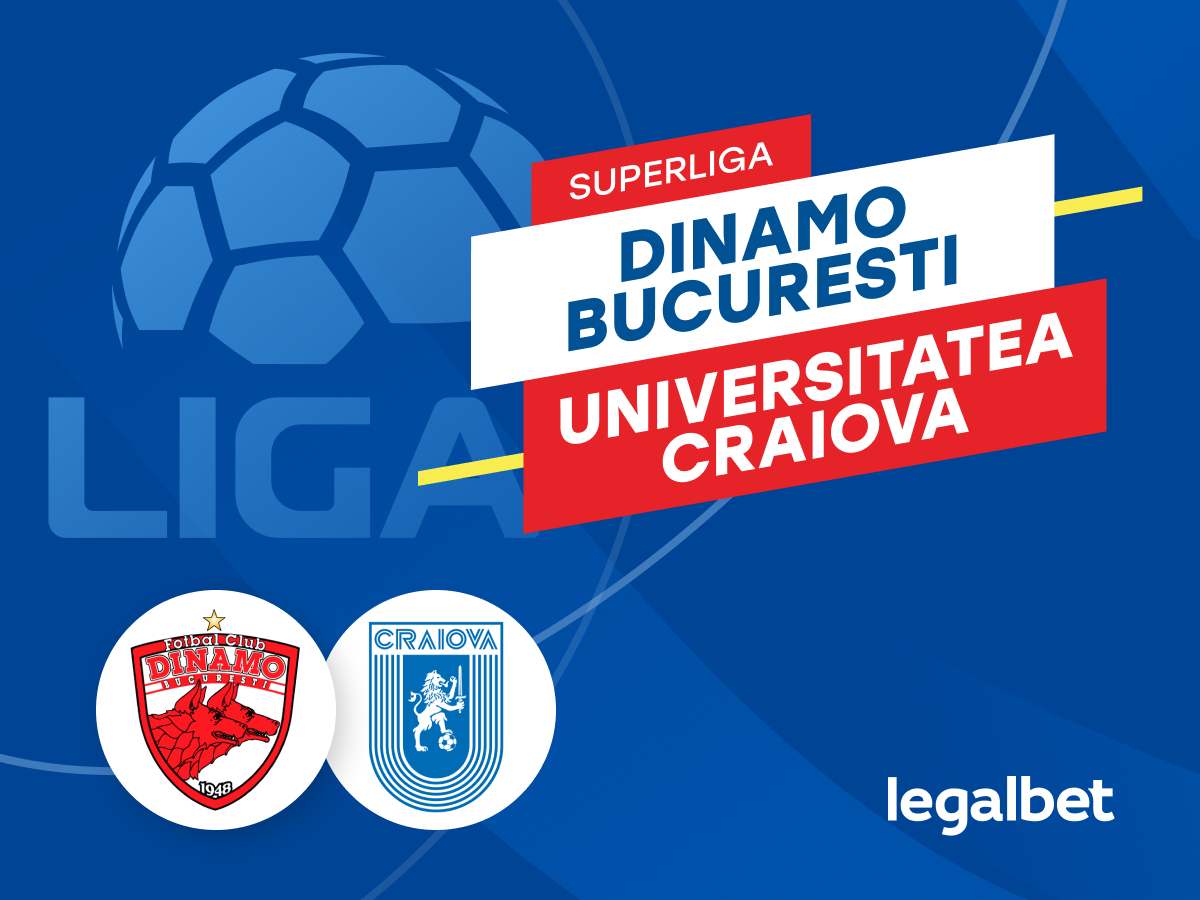 Maraz: Dinamo Bucuresti - Universitatea Craiova: cote la pariuri si statistici.