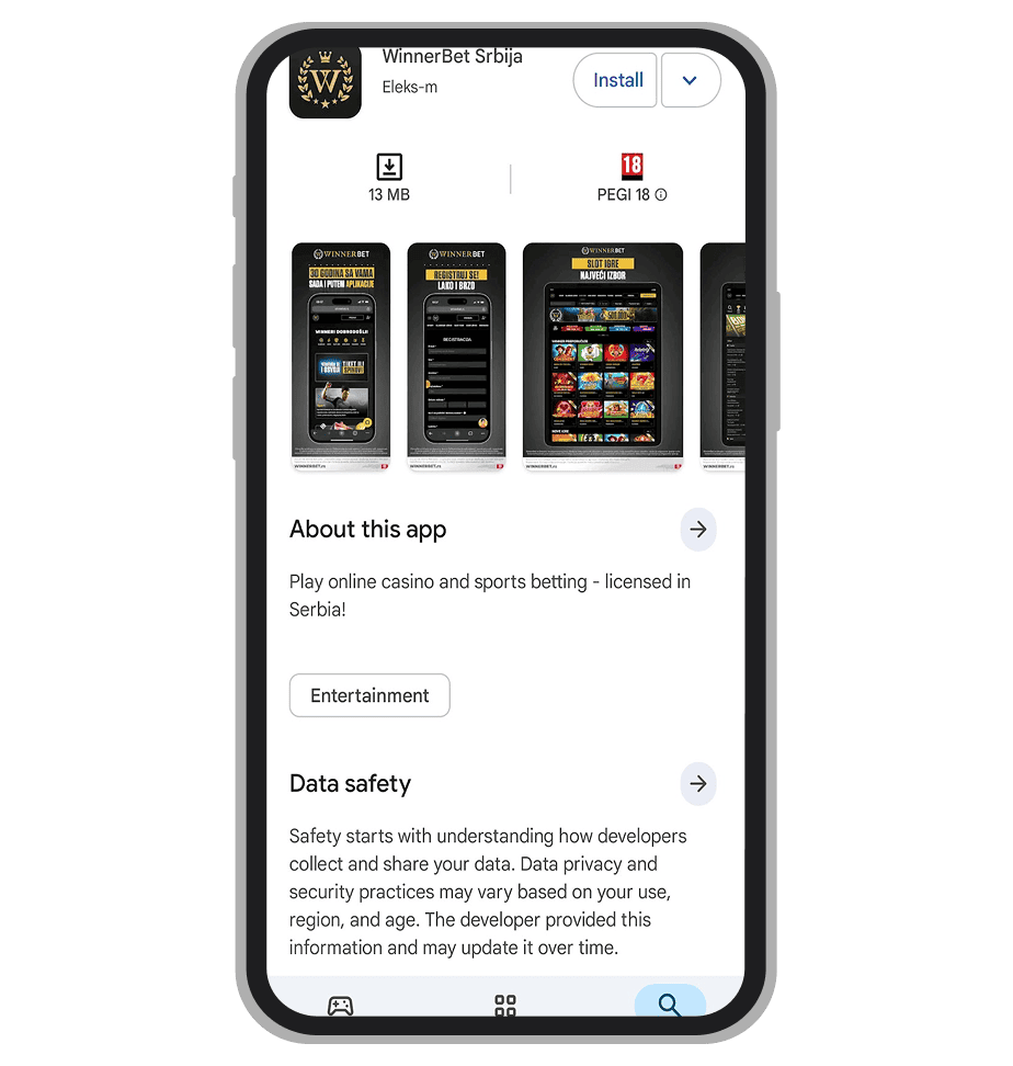 WinnerBet Google Play