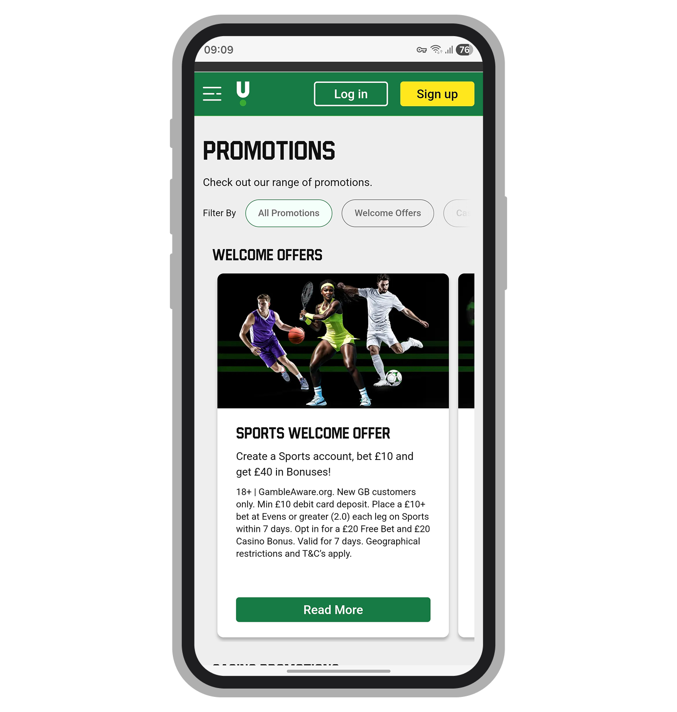 Unibet sign-up offers