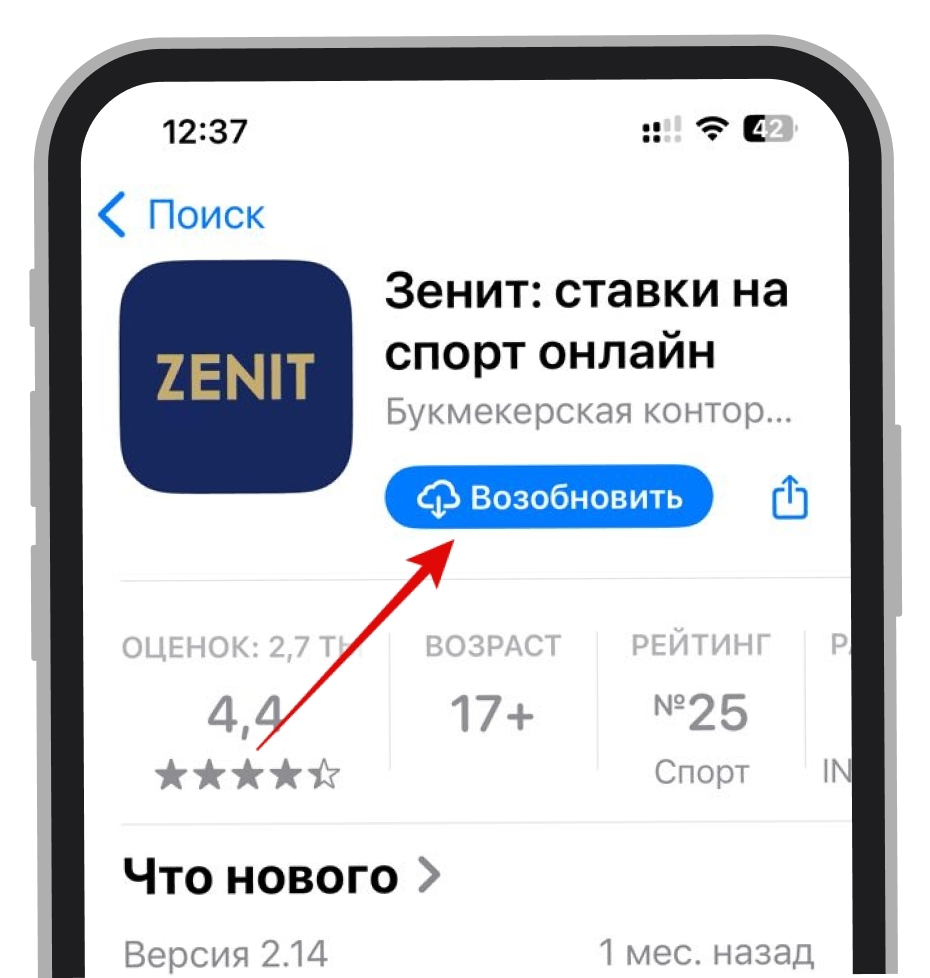 Zenit в App Store