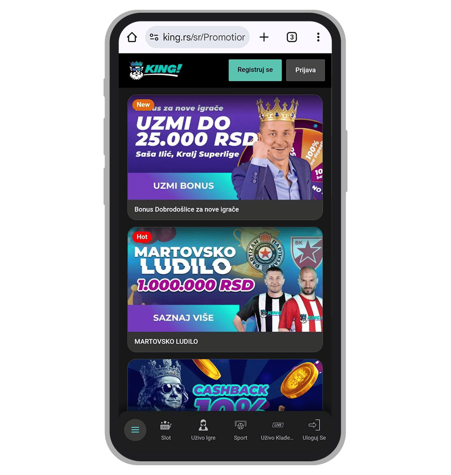King stranica s promocijama
