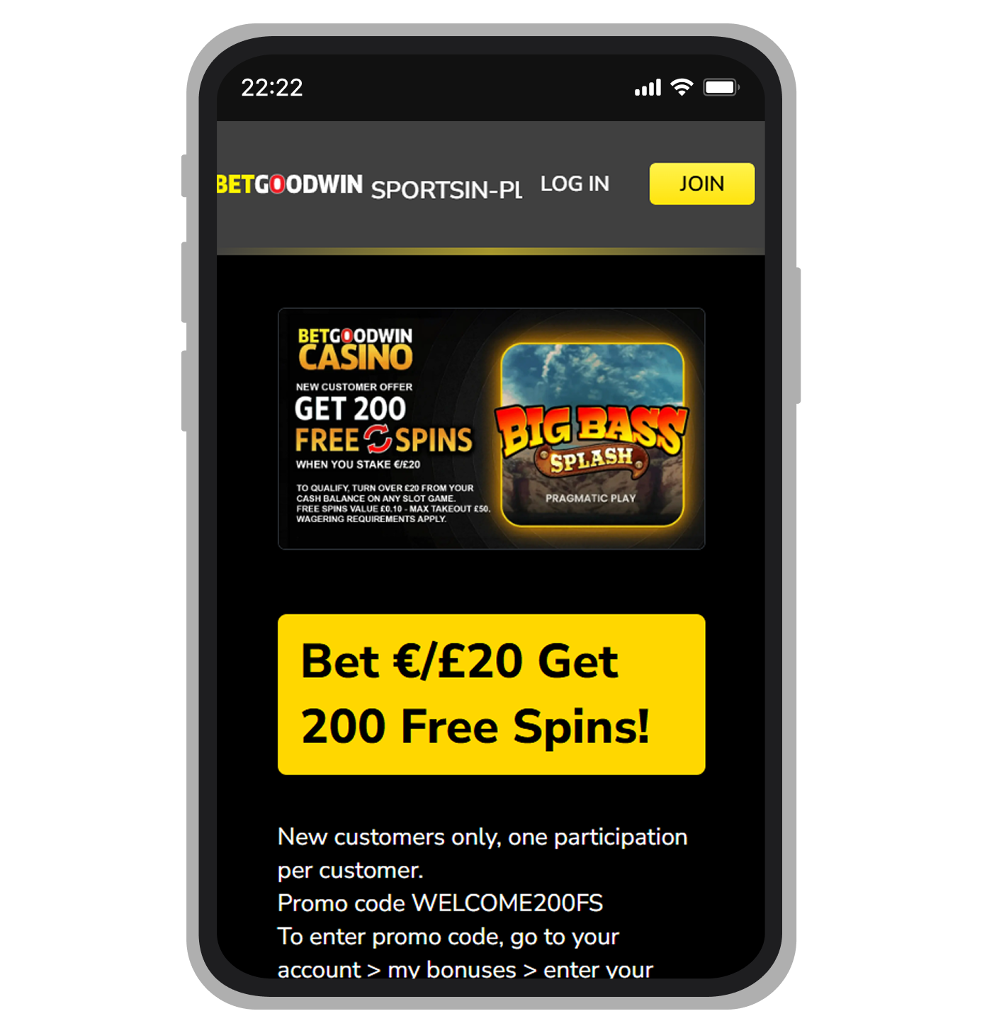 BetGoodwin bonus