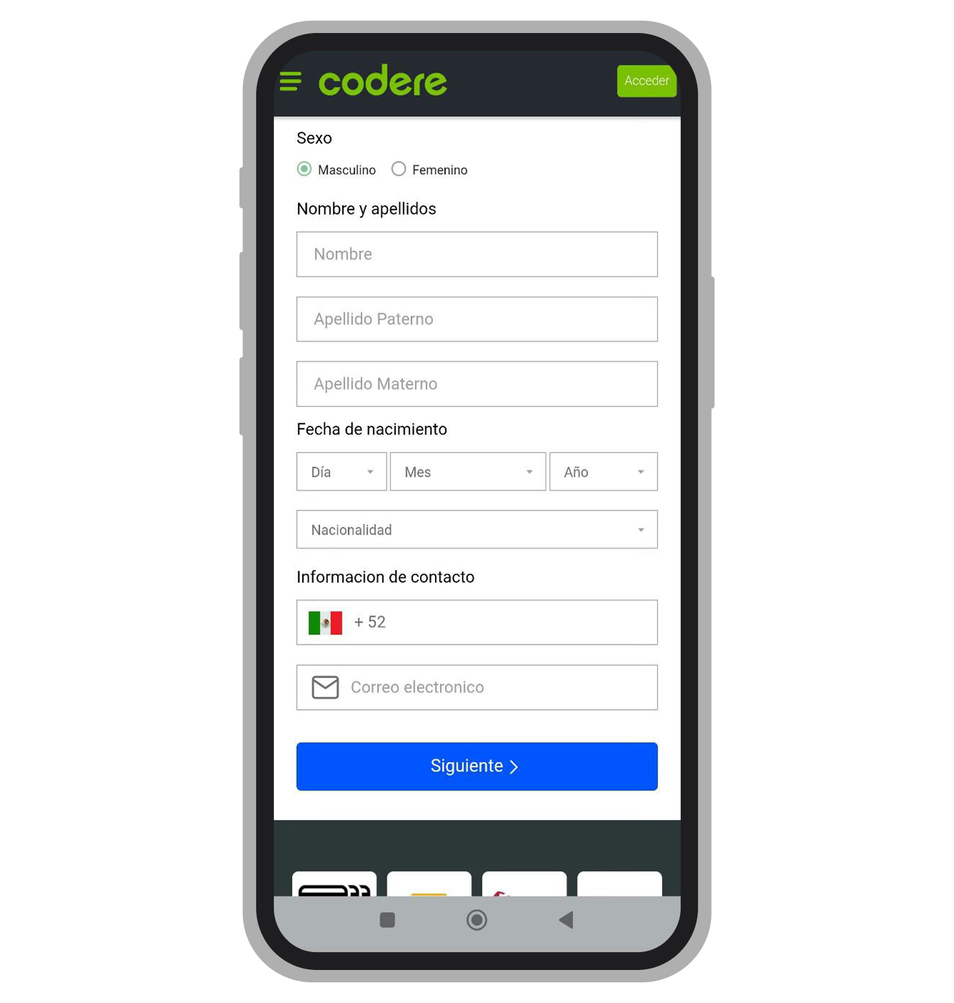 Ventanas de registro