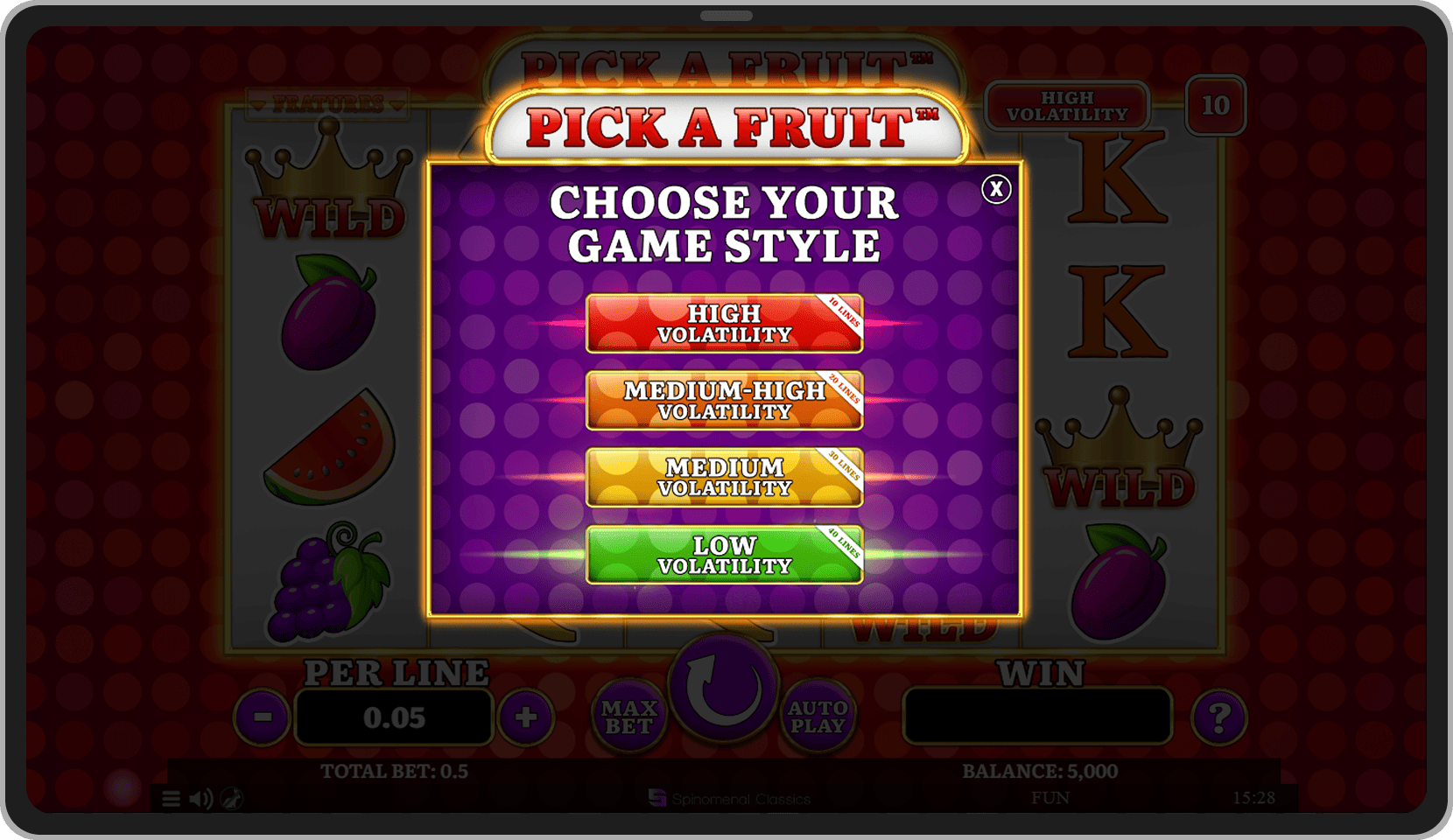 Selecția volatilității