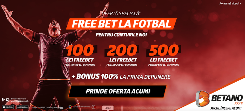 Oferta fantastica de bun venit la Betano: pana la 1000 lei la prima depunere