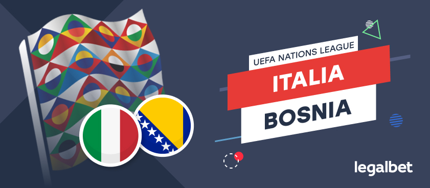 Previa, análisis y apuestas Italia - Bosnia, UEFA Nations League 2020